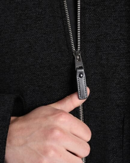 Black Woollen Weave Jacket
